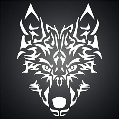Wolf Stencil, 4.5 x 6 inch - Halloween Animal Canine Artic Wolf Head