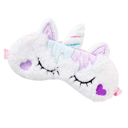 Cute Animal Sleeping Mask Soft Plush Blindfold Cute Rabbit Panda Koala Eye Cover Eyeshade for Kids Teens Girls Women (Flamingo)