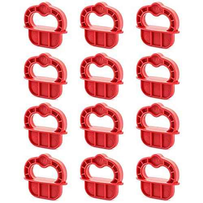 QWORK Deck Board Jig, 12 Pcs 1/4" Gap Deck Board Spacer Rings for Pressure Treated, Composite, PVC, Plank