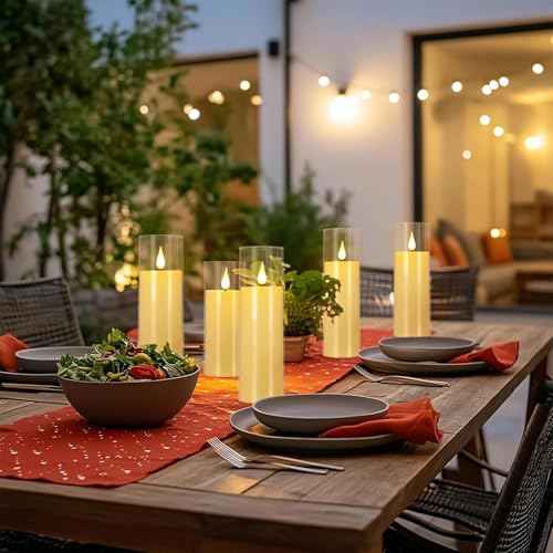 Set of 24 Flameless Led Battery Opeated (D2.2'' x H5''6''7'') Realistic Moving Wick Candles with 10-Key Remotes and Cycling 24 Hours Timer