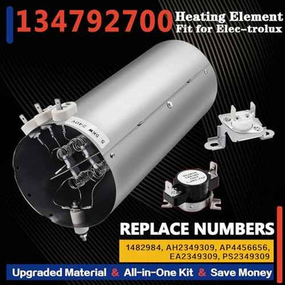 Dryer Heating Element Replacement Fit for Elec-trolux EIED55HIW0 EIMED55IIW0 EIED50LIW1 EIMED55IMB3 EIMED55QT0 EIED55HMB0 EIMED55IIW1 EIED50LIW0 EIED55IRR0 EIMED55IRR0 EIMED55IMB0 EIED55IKG0