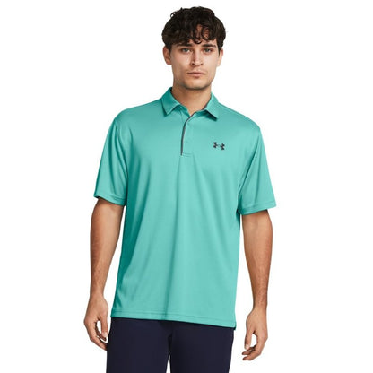 Under Armour Men's Tech Golf Polo, (957) Green Wave / / Pitch Gray, Medium
