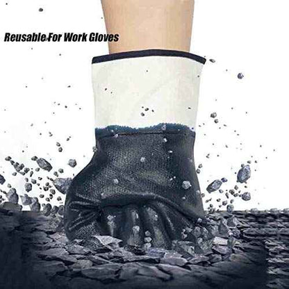 Oil-resistant Gloves, Nitrile Rubber Fully Coated Cotton Safety Work Gloves, Acid And Alkali Resistant, Unisex Large Size, Blue, 12 Pair