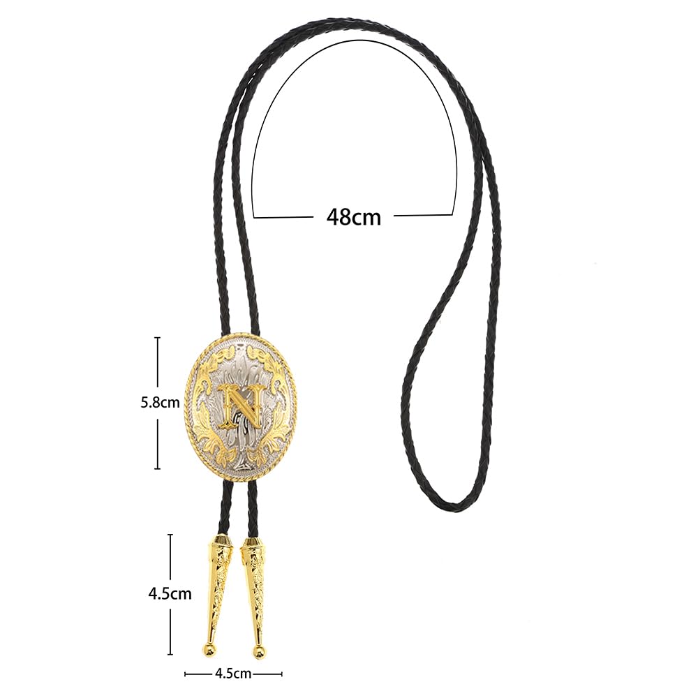 Jeilwiy Bolo Tie Necklace for Women Western Bolo Tie N Cowboy Ties Jewelry Rodeo Necklace Leather Necktie Bolero Ties