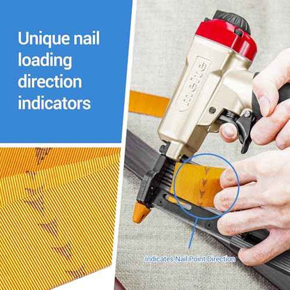 meite 23 Gauge Pin Nails, 3/8-Inch Micro Headless Piner Nails - Galvanized 23GA Pins Nails for Nail Gun, Ideal for Fine Woodworking and Trim Work (10,000 Counts)