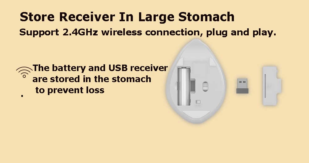 Wireless Mouse Cute Hamster Shape Less Noice Portable Mobile Optical 1200DPI USB Mice Cordless Mouse for PC Laptop Computer Notebook MacBook Kids Girl Boy Men Women Adults School Office Gift (Purple)