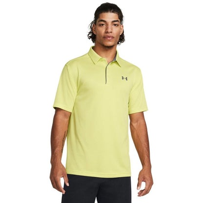Under Armour Men's Tech Golf Polo, (727) Sonic Yellow / / Pitch Gray, Large