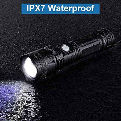 Rechargeable Flashlights 90,000 High Lumens - 2 Pack, Super Bright LED Flash Light with 5 Modes, 12 Hour Brightest Waterproof Handheld Flashlight for Home, Camping