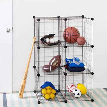 Honey-Can-Do 6 Cube Black Storage Set SHF-09484 Black