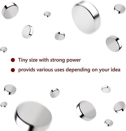 RHINOCATS 400Pcs Small Magnets, 4 Different Sizes Tiny Mini Magents, Multi-Use for Fridge, DIY, Office, Hobbies, Crafts and Science