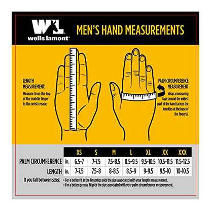 Wells Lamont Men's HydraHyde Black Leather Palm Winter Work Gloves, Extra Large 1206XLK