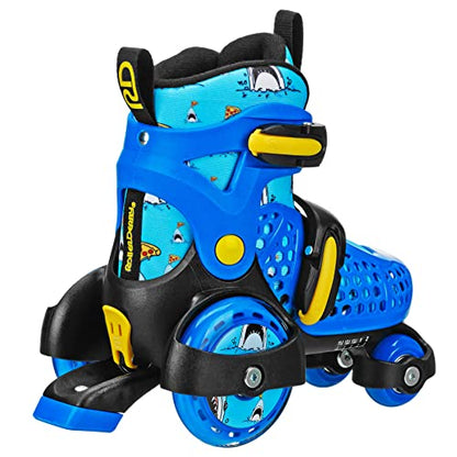 Roller Derby Fun Roll Adjustable Roller Skates for Beginners, Boys & Girls Small (7-11)