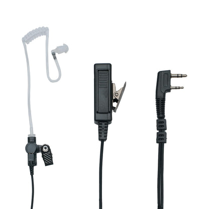 BVMAG Acoustic Tube Earpiece Headset with Mic PTT Compatible with Baofeng UV-5R 5R BF-F8HP BF-888S Kenwood TK3230 TK-3160 Puxing Quansheng Wouxun Walkie Talkie Two Way Radio 10 Pack