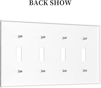 Decorative Art Light Switch Covers Nautical Rustic Star Emblem Quad Toggle 4 Gang Wall Plate Switch plate Electrical Faceplate for Home Decor