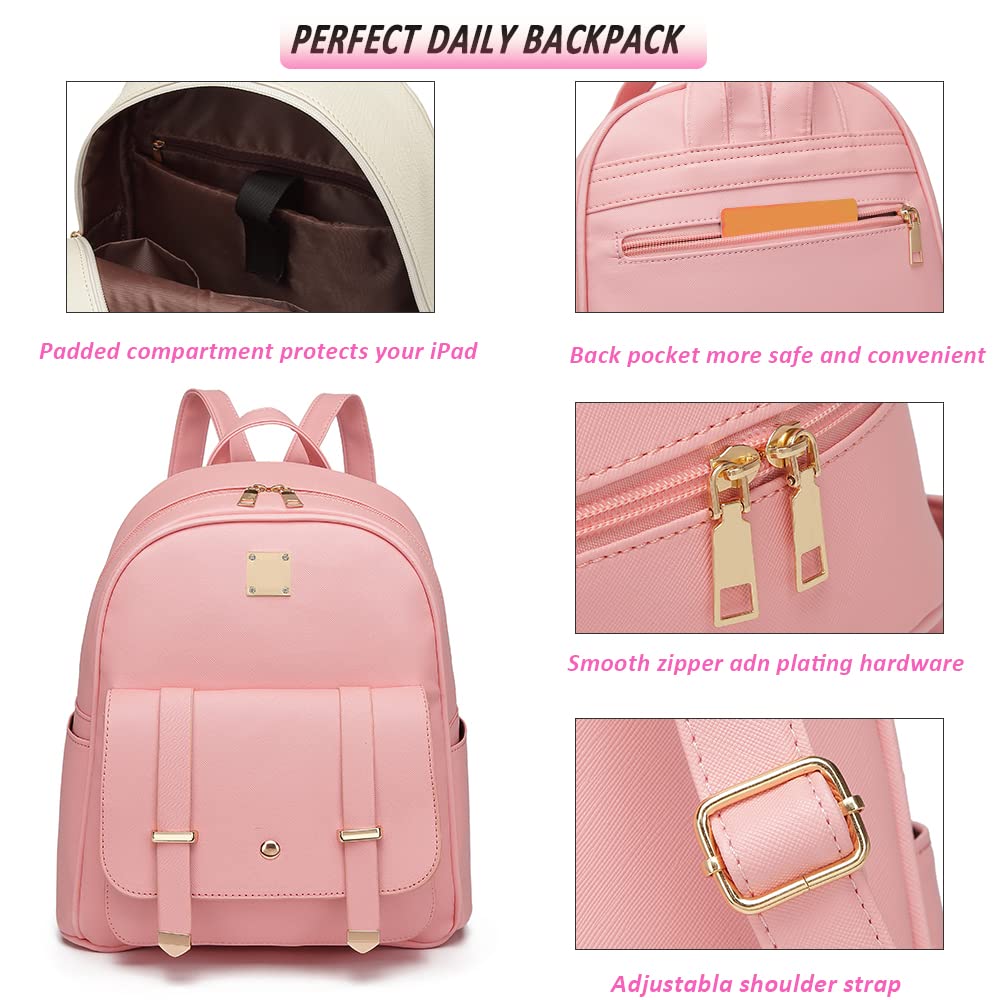MACCINELO Girls Fashion Mini Leather Backpack Purse for Women Cute Small Backpack for Ladies Shoulder Bag over 5 years old