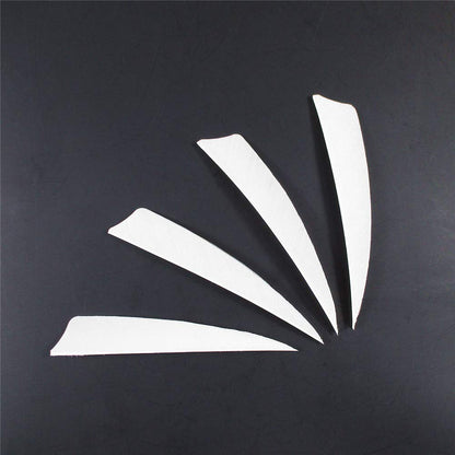 Zhan Yi Archery Fletchings Real Turkey Shield Feathers 4 inch Full Length 50 Pack Glued Right Wing for Arrows DIY