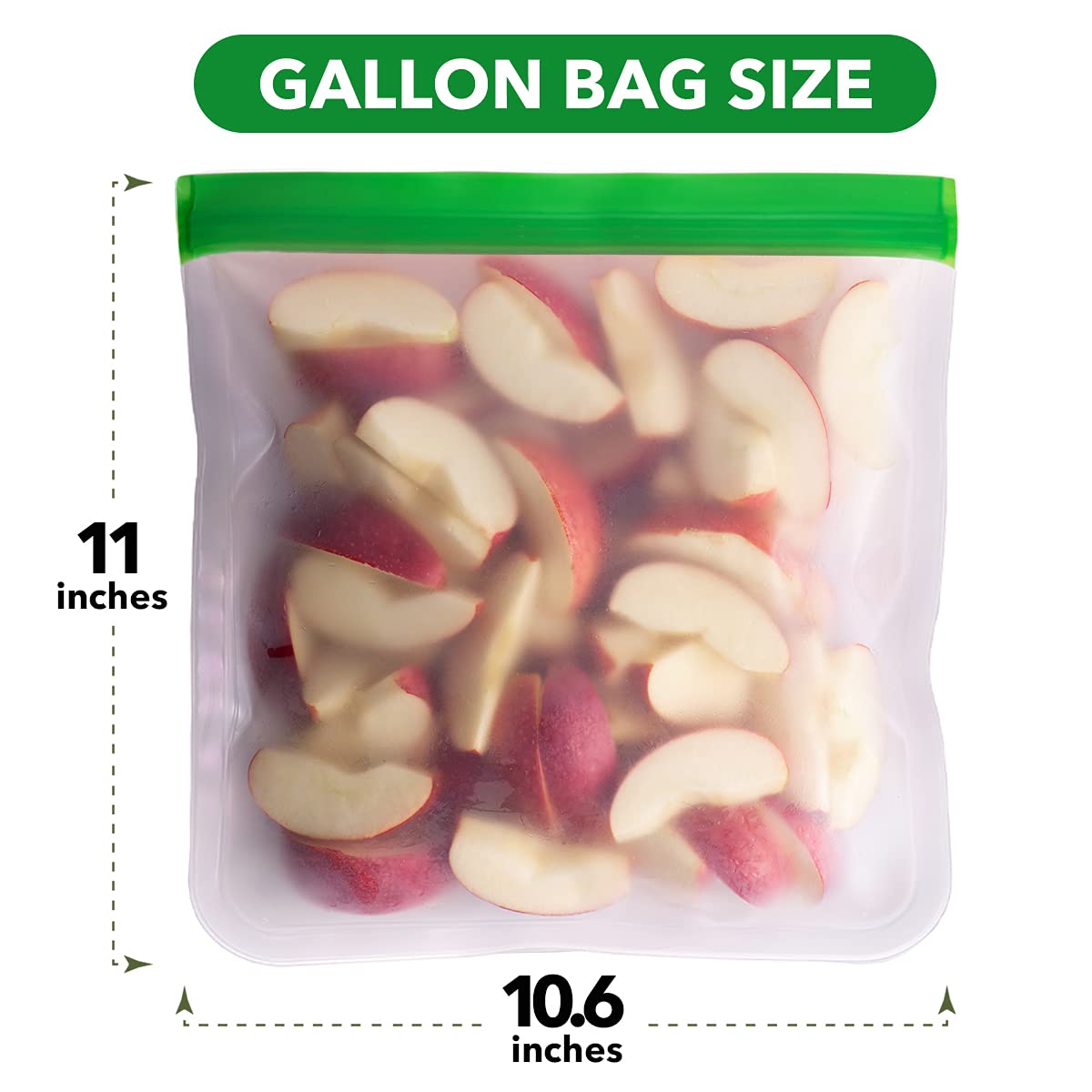Greenzla Reusable Food Storage Bags - 12 Pack BPA-Free, Extra Thick, Leakproof Freezer & Lunch Carriers; 4 Gallon, Sandwich & Snack Options - Reusable Lunch Bags
