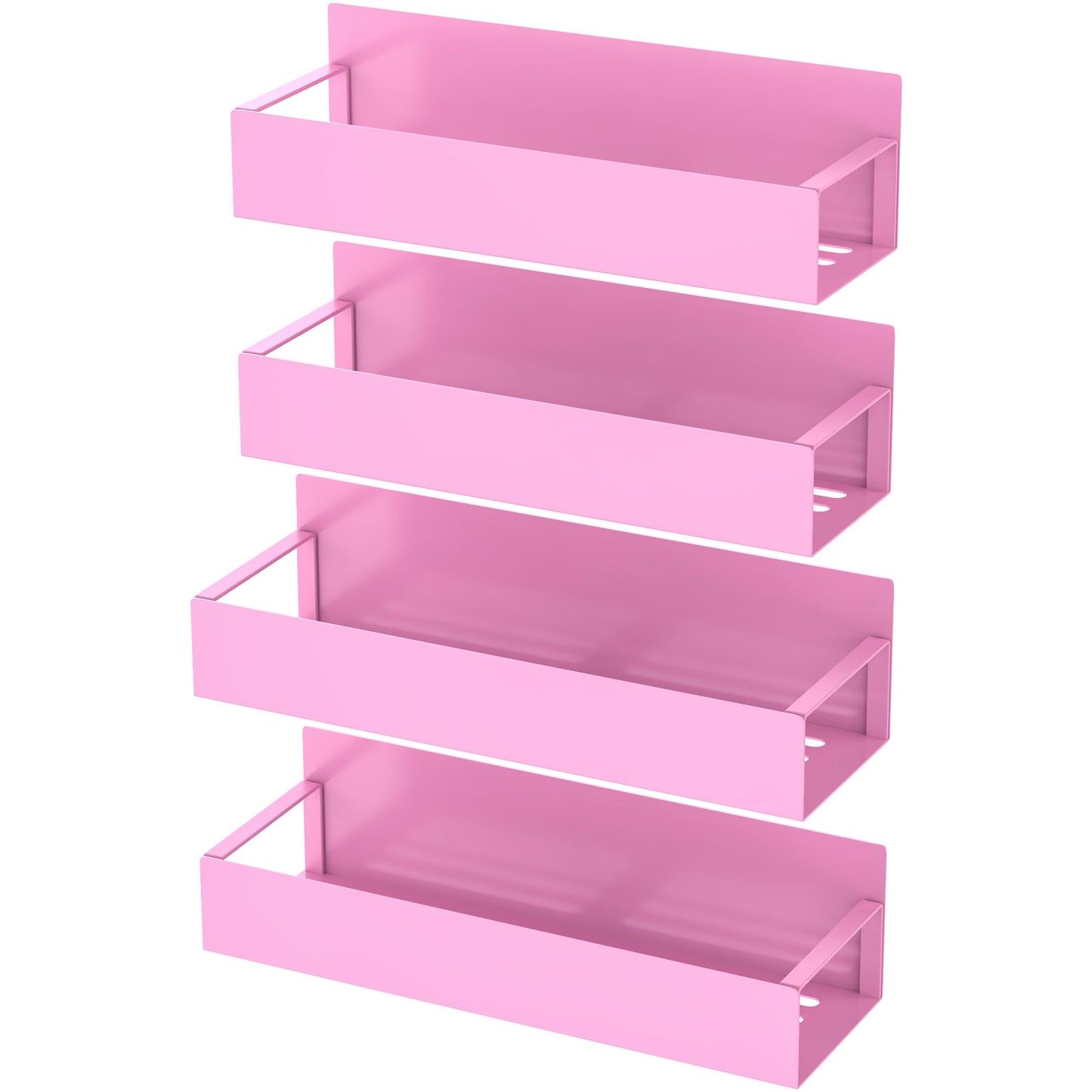 Metal 4 Pack Magnetic Spice Storage Rack Organizer for Refrigerator and Oven, Black Fridge Organizers and Storage