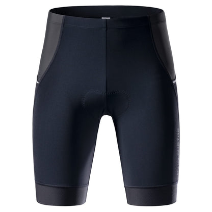 MY KILOMETRE Mens Triathlon Shorts with Adjustable Drawstring Easy Reach Leg Pockets Chamois for Long-Distance Tri Race (Pure-Black X-Large)