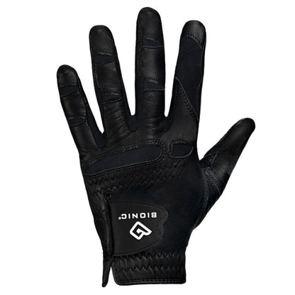 Bionic Men's StableGrip with NaturalFit 2.0 Golf Glove with Dual Expansion Thumb for Best Fit - Premium Cabretta Leather… (Black, Cadet Large, Left)
