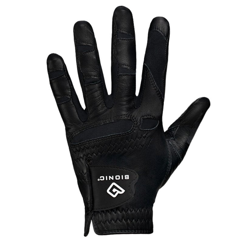 Bionic Men's StableGrip with NaturalFit 2.0 Golf Glove with Dual Expansion Thumb for Best Fit - Premium Cabretta Leather… (Black, Medium/Large, Right)