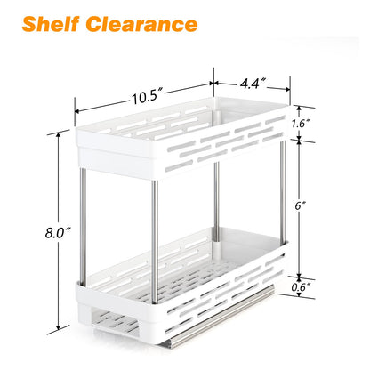 Pull Out Spice Rack Organizer for Cabinet, 3 Packs Slide Out Spice Racks Organizer, Spice Cabinet Organizers, Cabinet Size Need:12'' Highx11'' Deepx5'' Wide,Each Tier Hold 10 Spice Jar - 2 Tier, Black