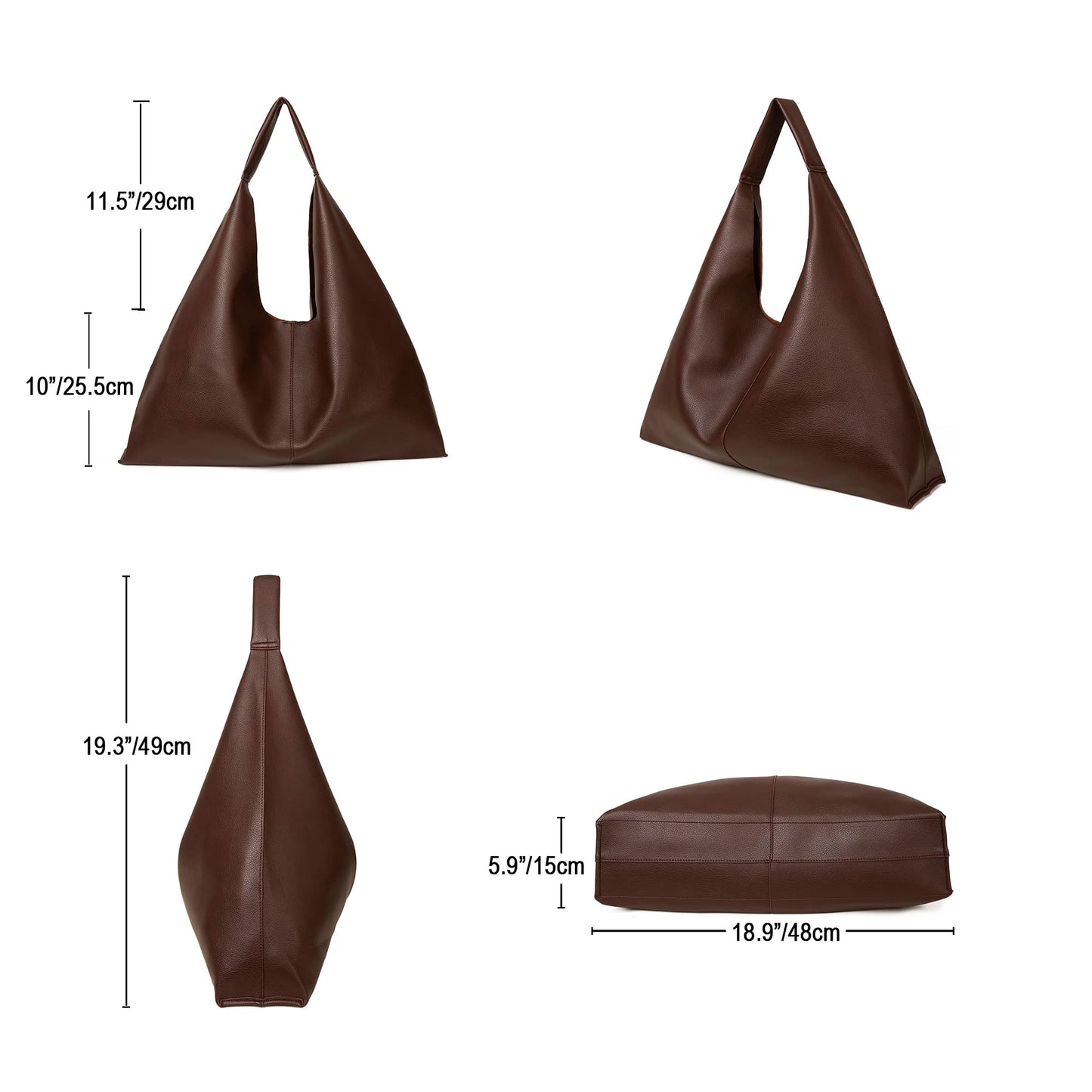YLYYHH Leather Tote Bag, Oversized Hobo Bags, Large Tote Bag for Women Work, Vegan Leather Handbags Travel, Oversized Tote Handbag, Coffee