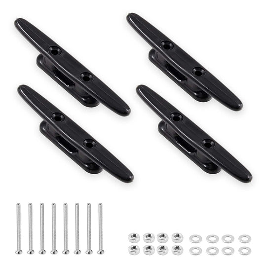 Nylon Boat Cleats Dock Cleats Black 3 Inch 4 Inch 6 Inch Boat Ties,Kayak Rope Tie Cleat,Rope Cleat,Kayak Cleat for Boat Docks,Kayaks,Marine,Nautical Decor
