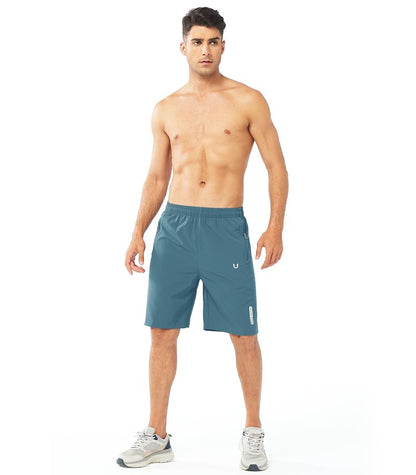 NORTHYARD Men's Athletic Running Shorts Gym Workout 7"/9"/5" Quick Dry Lightweight Sports Basketball Tennis 3 Zipper Pockets GREYBLUE-9inch M