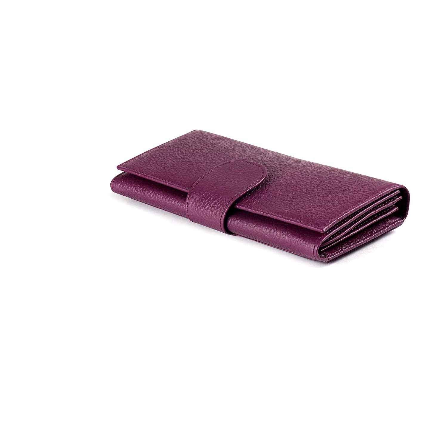 Otto Angelino Genuine Leather Zippered Envelope Wallet with Phone Compatible Slots - RFID Blocking -Unisex