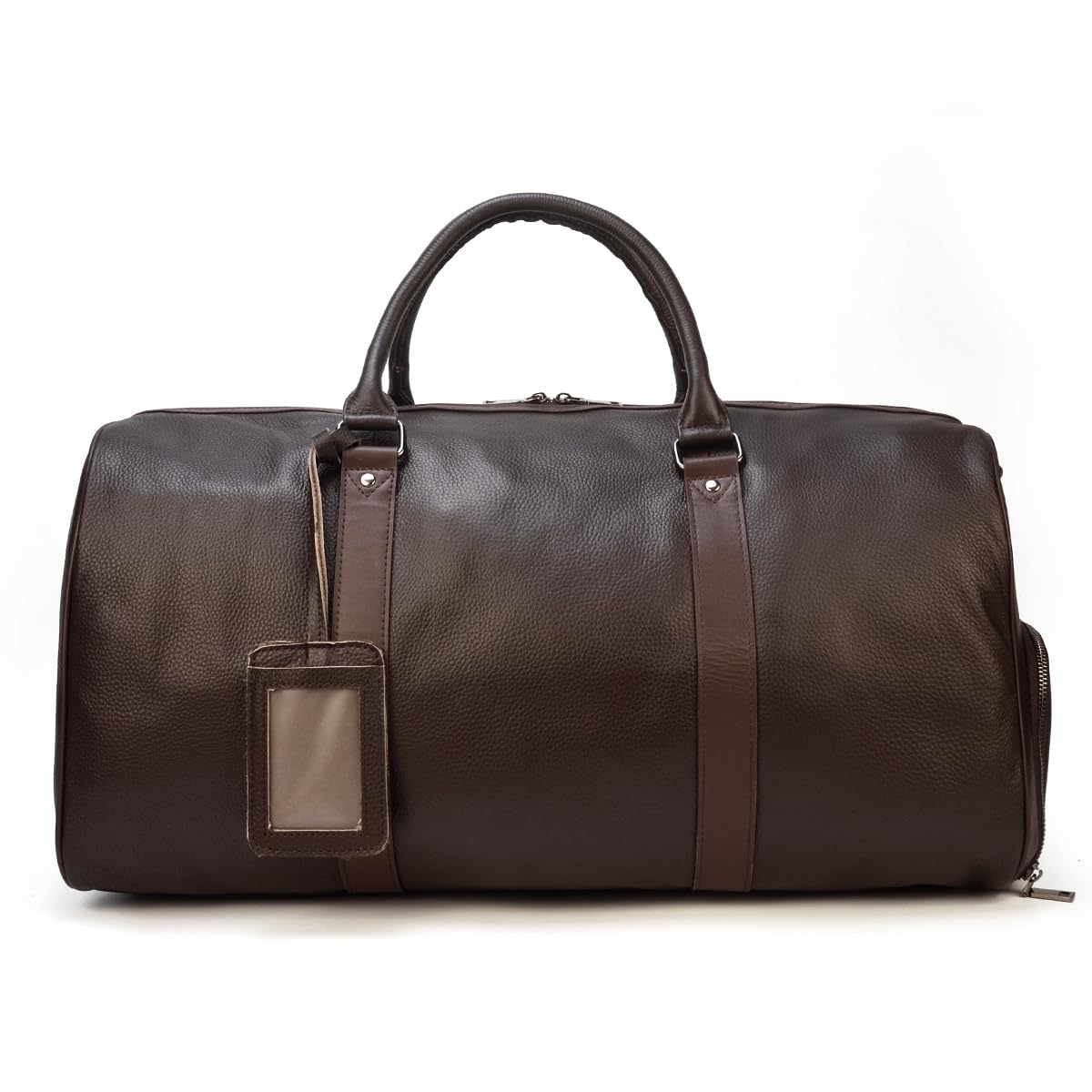 Genuine Leather Travel Duffel Bags for Men and Women Leather Overnight Weekend Bags Sports Gym Duffle, 9423 Brown