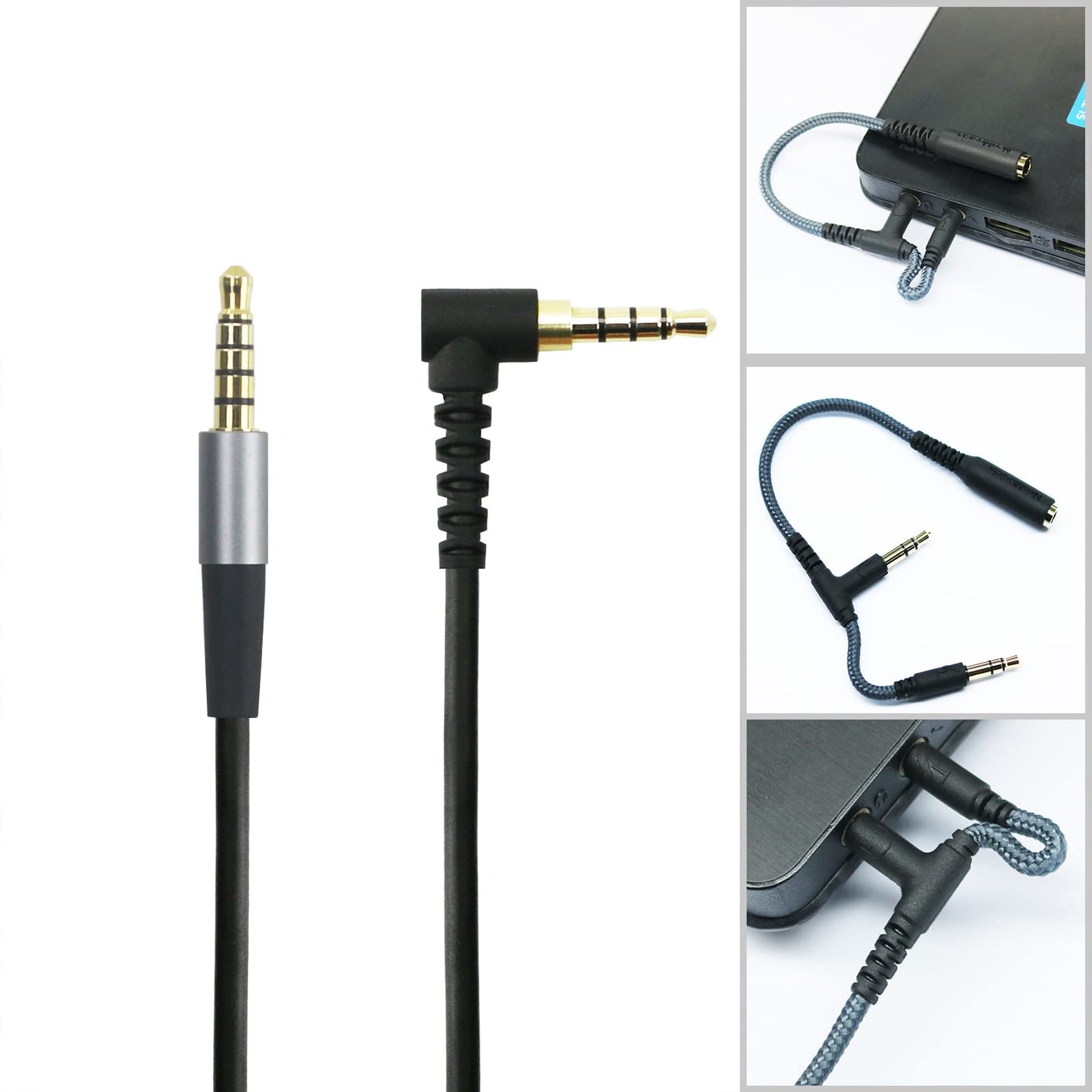 NewFantasia Replacement Audio Cable 3.5mm 5 Pole Male Cord Compatible with SteelSeries Arctis Nova 1, 1X, Pro, 7, 7X, 1P Gaming Headset 2meters 6.6feet