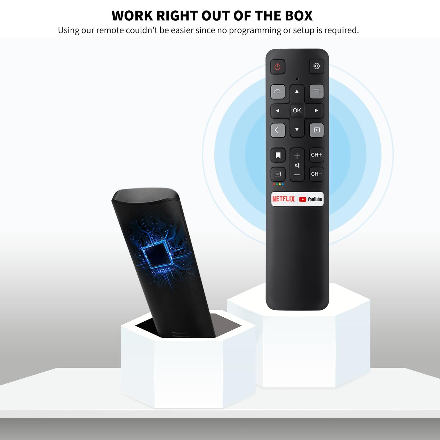 Voice Remote Replacement for TCL Android Smart TVs,RC813 with Google Voice Function