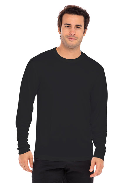 Men's Long Sleeve Moisture Wicking Athletic Shirts, Dry Fit Long Sleeve UV Protection Shirts Men for Workout, Running, Hiking Black