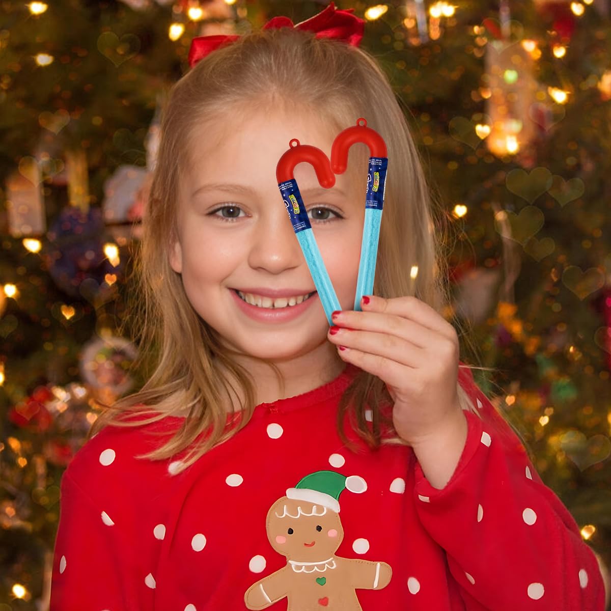Blue Fizzy Candy Cane, 12 Pack of Blue Raspberry Powder Candy Cane - Individually Wrapped Candy Canes - Christmas Holiday Indulgement - Full Size Candy Canes Raspberry Flavor for Kids and Adults, Sharing Size