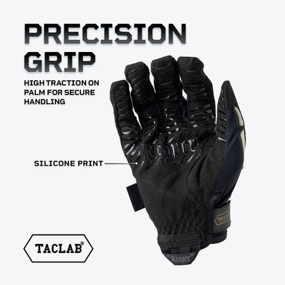 TACLAB Reaper Skeleton Gloves - Thin and Lightweight for Summer, Airsoft, Paintball, Cycling, Motorcycle, Multipurpose (Dark, L)