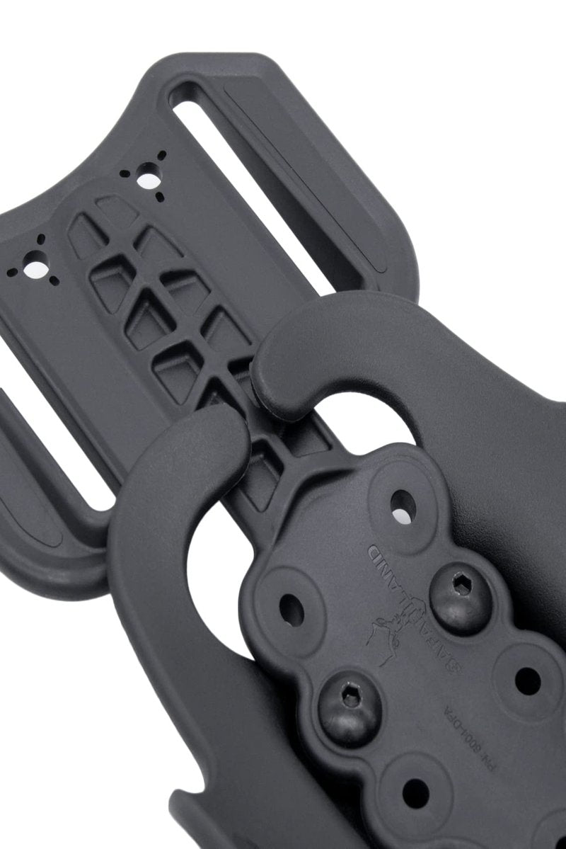 SAFARILAND Drop Flex Adapter with Single Strap Leg Shroud for Gun Holsters, Assembly Polymer,Black