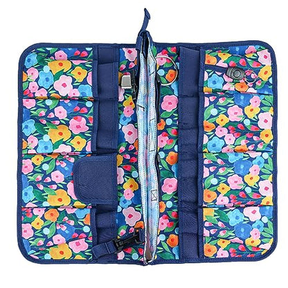 MELOTOUGH Bucket Caddy Organizer Bucket Tool Organizer for Garden Tools Fit 3.5 to 5 Gallon Bucket (Blue Flower)