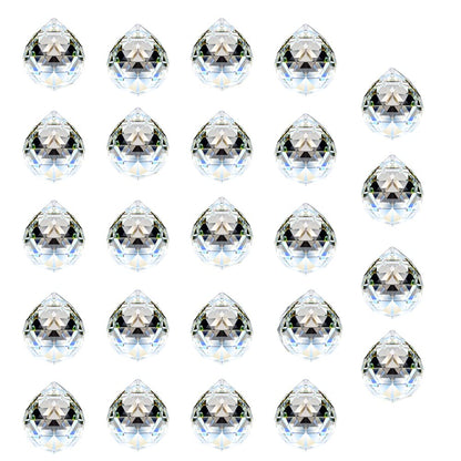 Crystal Ball Prism Pendant Glass Chandelier Hanging Pendant Feng Shui Wedding Home Window Décor (20mm-24pack)