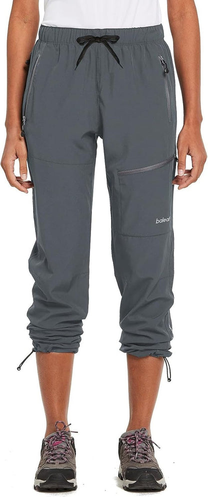 Baleaf Women's Quick-Dry Hiking Pants - Lightweight, Water-Resistant Cargo Design | Elastic Waist, All Seasons