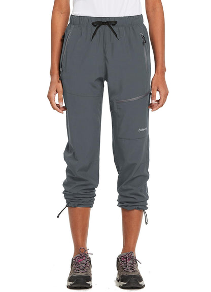 baleaf Women's Hiking Pants Quick Dry Lightweight Water Resistant Stretch Cargo Pants with Zipper Pockets Travel Camping 29''-Navy Blue 3XL