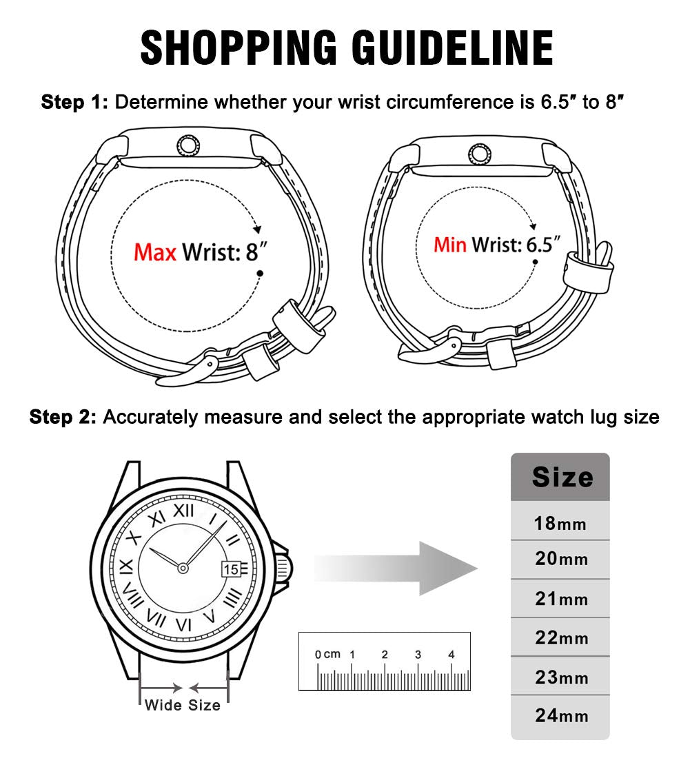 Ritche Quick Release Leather Watch Bands Genuine Watch Straps for Men Women Top Grain Leather, Father's Day gifts