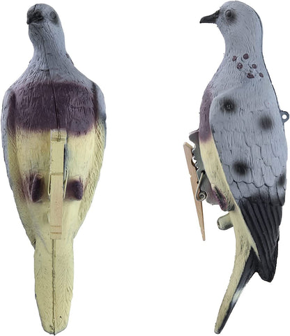 GUGULUZA Dove Hunting Decoys, Realistic Clip on Doves Decoy w/Clips and Accessories for Hunting Garden Decorative (6 Count)