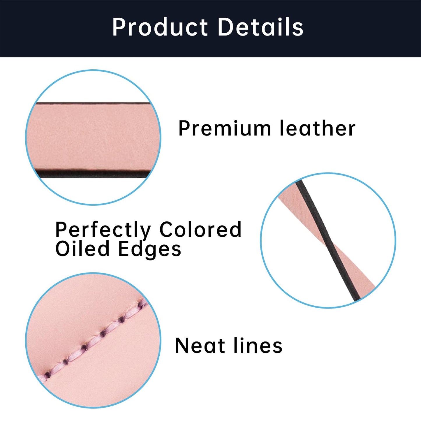 Soying Strap Kit for Neonoe Bag, Replacement Leather Shoulder Strap with Drawstring Strap for Neo Noe-Rouse Poudre