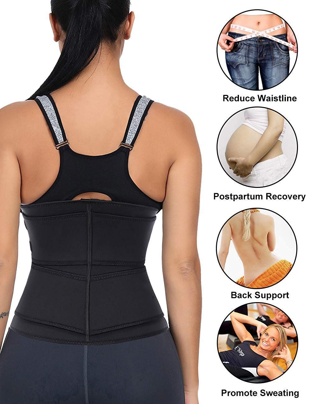 DDFS Fajas Moldeadoras De Cintura Y Abdomen Shapewear Tummy Control Seamless Corset Sports Waist Trainer for women Weight Loss Black L