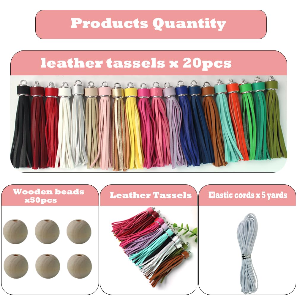 Assorted Leather Keychain Tassels for Jewelry Making 20pcs 4.3 inch Silver Faux Leather Tassels for Bead Keychain Wristlet DIY Bag Charms Cellphone Straps Key Ring Bracelet Supplies & Accessories