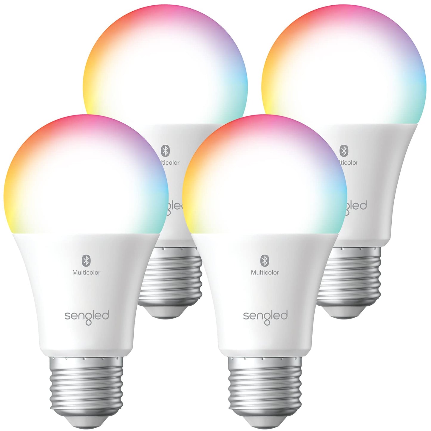 Sengled Light Bulb, S1 Auto Pairing with Alexa Devices, Color Changing , Smart Light that Work with , Bluetooth Mesh Smart Home Lighting, E26 60W Equivalent, 800LM, 4 Count (Pack of 1)