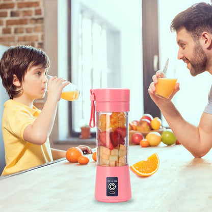 Portable Blender Cup,Electric USB Juicer Blender,Portable Juicer For Shakes and Smoothies, juice,380ml, Six Blades Great for Mixing,light purple