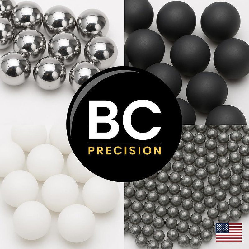 BC Precision 3/8" Slingshot Ammo Balls - Grade A Steel, Easy Grip & Smooth Pull Back for Accurate Flight