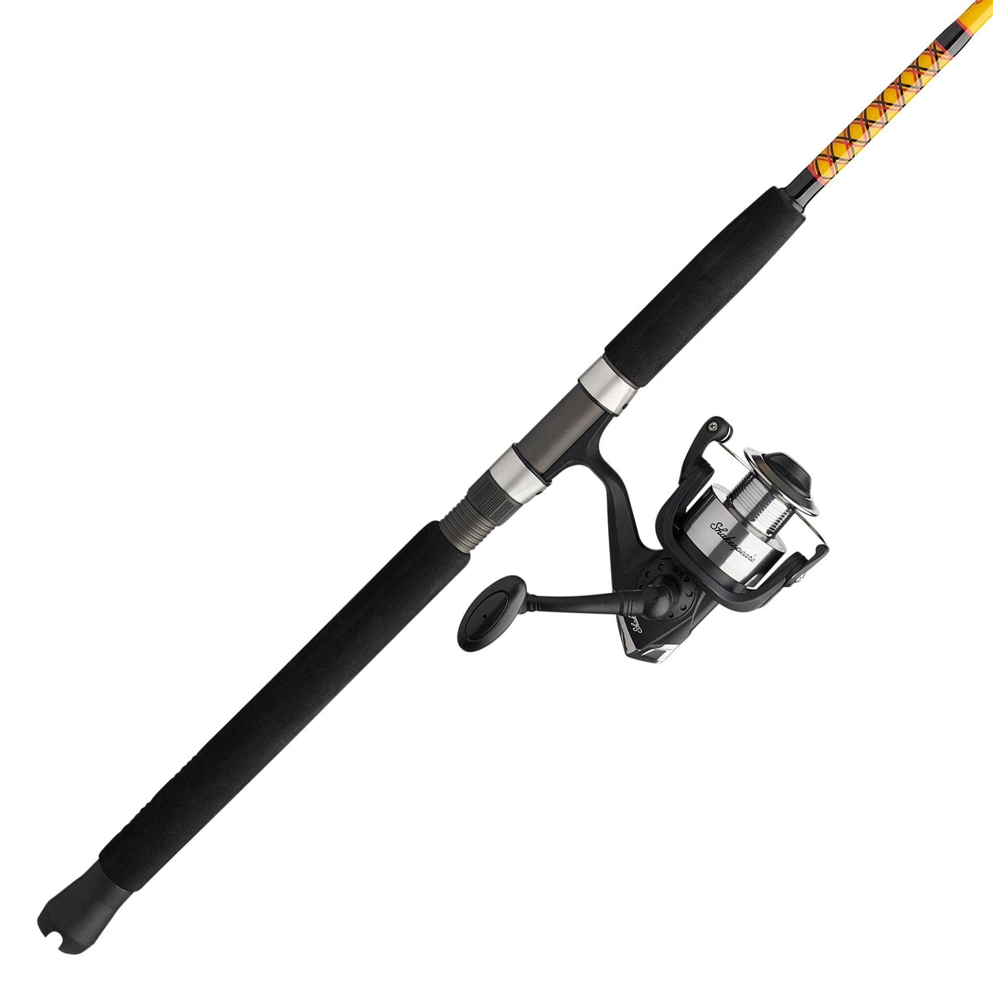 Ugly Stik Bigwater Spinning Reel and Fishing Rod Combo,Black/Red/Yellow